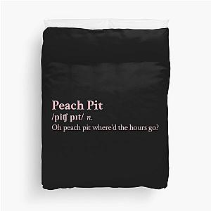 Peach Pit Aesthetic Quote Indie Rock Band Lyrics Black Duvet Cover