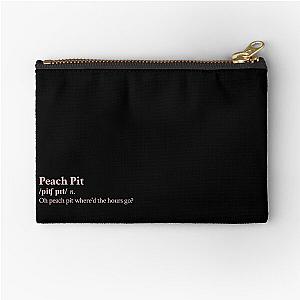 Peach Pit Aesthetic Quote Indie Rock Band Lyrics Black Zipper Pouch