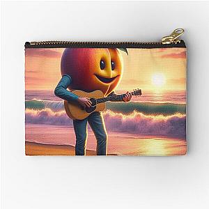 Peach Pit Band Musician Art - Retro Cartoon Music Zipper Pouch