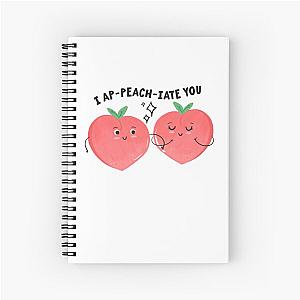 Sweet and Sassy: Discover the Juicy Delight of the Peach Pit Collection Spiral Notebook