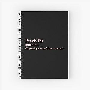 Peach Pit Aesthetic Quote Indie Rock Band Lyrics Black Spiral Notebook