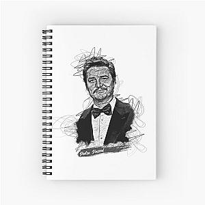 Pedro Pascal Abstract Sketch Art, Pedro Pascal Spiral Notebook