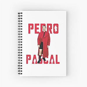 Pedro Pascal in Iconic Red Met Gala  Spiral Notebook