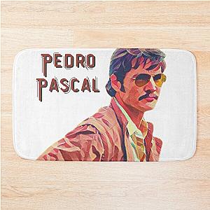 Cool & Swooning Pedro Pascal in Vintage Art Bath Mat