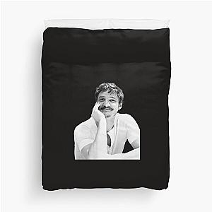 Cute & Swooning Pedro Pascal in B&W Duvet Cover