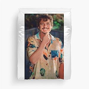 Pedro Pascal Smiling Sticker Duvet Cover