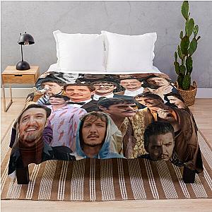 Pedro Pascal Photo Collage Throw Blanket