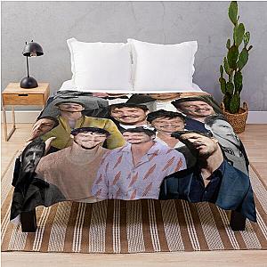 pedro pascal photo collage Throw Blanket