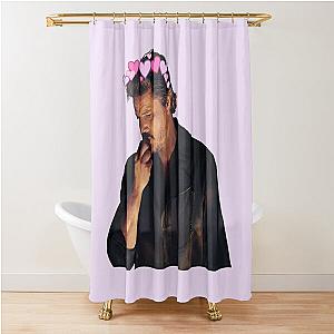 Pedro Pascal Pink Hearts Crown Cute Shower Curtain