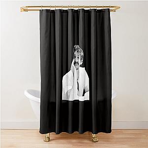 Cute & Swooning Pedro Pascal in B&W Shower Curtain