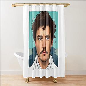 Mysterious Pedro Pascal  Shower Curtain