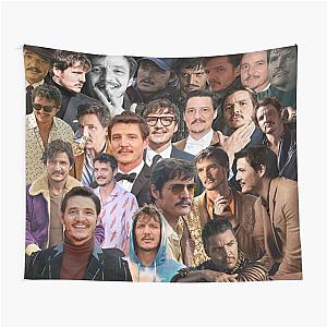 Pedro Pascal Photo Collage Tapestry