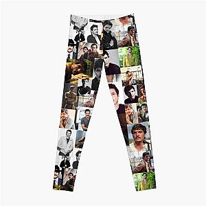 Pedro Pascal Abstract Seamless Collage Leggings