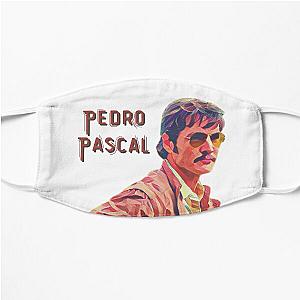 Cool & Swooning Pedro Pascal in Vintage Art Flat Mask