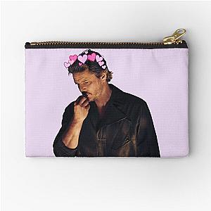 Pedro Pascal Pink Hearts Crown Cute Zipper Pouch