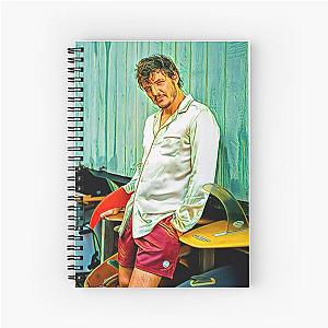 Pedro Pascal In Beach Wear Paint Art - Handsome and Sexy Spiral Notebook