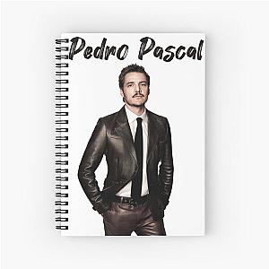 Pedro Pascal Sleek Dapper In Vintage Postcard Style Spiral Notebook