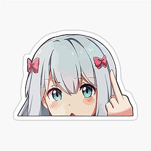 Eromanga Sensei Izumi Sagiri Middle Finger Peeker Sticker