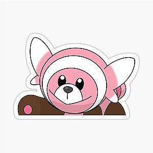 Stuffed Teddy Bear Peeker Sticker