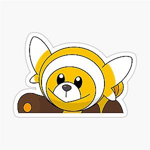 Shiny Stuffed Teddy Bear Peeker Sticker