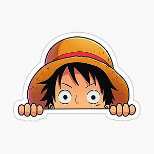 Peeking Luffy Sticker