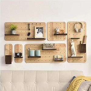 Wooden Wall Pegboard - Wall Modular Shelves ET1007