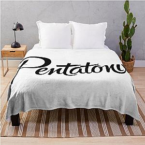 just black pentatonix letters Throw Blanket