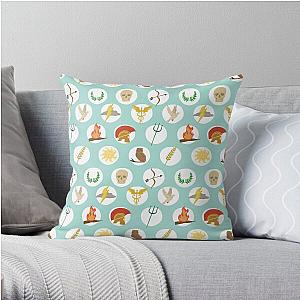 Greek Gods Mythology Repeat Pattern - Percy Jackson Inspired Throw Pillow