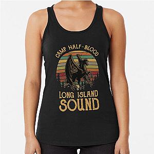 Vintage Percy Jackson Camp Half Blood Long Island Sound Sunset Racerback Tank Top