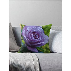 A Perfect Blue Moon Rose  Throw Pillow