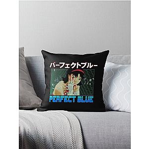 Retro Vintage Mima Kirigoe Perfect Blue Music Vintage Retro Throw Pillow