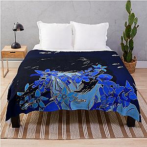 Sad Girl Perfect Blue Throw Blanket