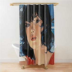 Perfect Blue Spanish 5 Shower Curtain