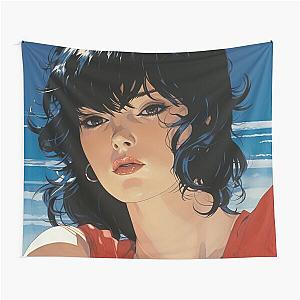 Perfect Blue Spanish 5 Tapestry