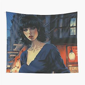 Perfect Blue Spanish 3 Tapestry