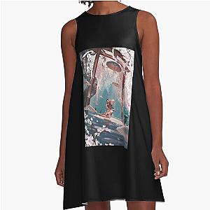 Music Retro Rock Perfect Blue Gifts Music Fans A-Line Dress