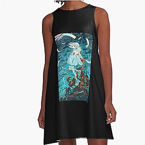 Gifts For Music Fans Great Model Perfect Blue Vintage Retro A-Line Dress