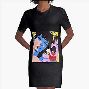 Perfect Blue Sticker  Graphic T-Shirt Dress