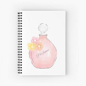 Pink floral Perfume  Spiral Notebook