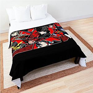 Persona 5 Royal "Hold Up!" Shattered Glass Group Collage Comforter