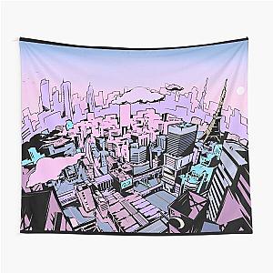 Persona 5 Pastel Tokyo Loading Screen Tapestry