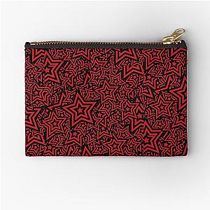 Star Pattern Persona 5 Red & Black Zipper Pouch