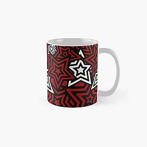 Persona 5 Menu UI Red Stars Pattern  Classic Mug