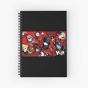 Persona 5 Royal "Hold Up!" Shattered Glass Group Collage Spiral Notebook