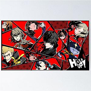 Persona 5 Royal "Hold Up!" Shattered Glass Group Collage Poster