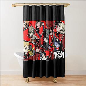 Persona 5 Royal "Hold Up!" Shattered Glass Group Collage Shower Curtain