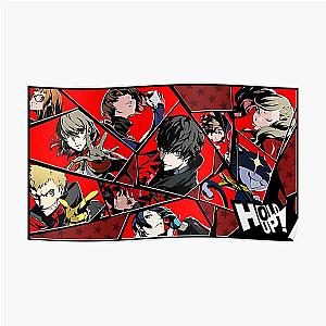 Persona 5 Royal "Hold Up!" Shattered Glass Group Collage Poster RB0307