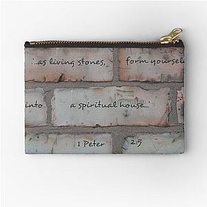 1 Peter 2:5, living stones Zipper Pouch