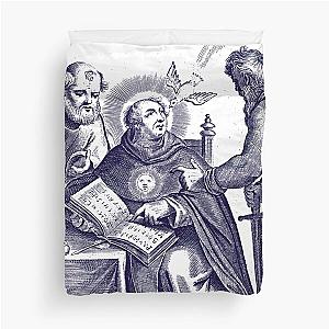 St. Thomas Aquinas with St. Peter and St. Paul Duvet Cover