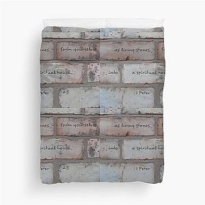 1 Peter 2:5, living stones Duvet Cover